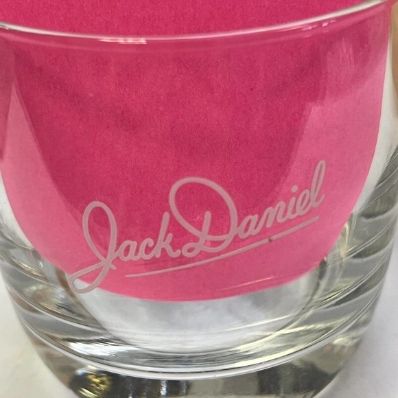 Set of 2 Jack Daniels Signature Glass Rocks Round Tumblers Whiskey Lowball - Picture 4 of 5